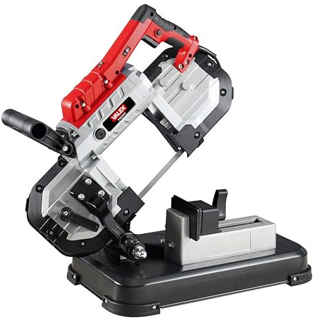Valex TN1200 Sega a Nastro Portatile, 1200W, per Metalli e Profilati Plastici, Taglio max Ø127mm, con Piedistallo