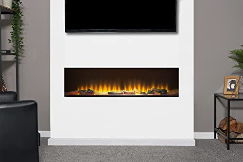 Adam Sahara Fully Inset Media Wall Electric Fire, 51 Inch