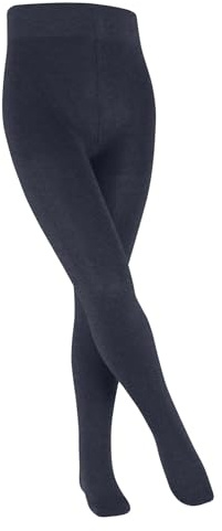 FALKE Unisex Kinder Strumpfhose Family K Ti nachhaltige Baumwolle dick einfarbig 1 Stück, Blau Dark Blue Melange 6688, 80-92