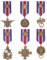 WEBEEDY 6 Stück Kostüm Militärabzeichen Medaille Marine Militärabzeichen Patriot Brosche Pin Streifen Brosche Pins Militärheld Kampfmedaillen Brosche Für Damen Herren Jacke Uniform Kostüm