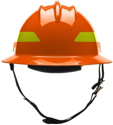 Bullard Full Brim Wildland Helmet, Ratchet Headband, Lime/Yellow
