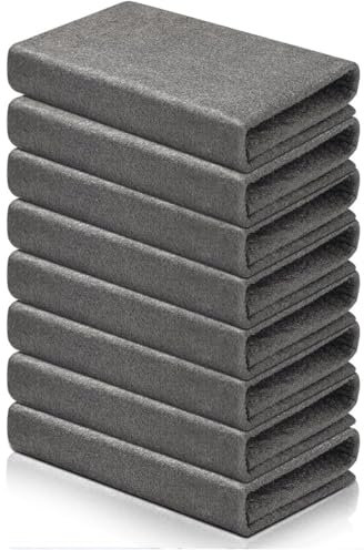 IKOPFLN 8 Piezas Paños de Limpieza Magico 20x30cm, Paños de Microfibras Bayetas de Microfibras Reutilizables para Limpiar Cristal Espejos Coches Baño Cocinas