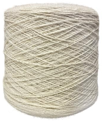 Ullgarn för vävning och stickning - 100 % lammull - ofärgad - 0,9 kg kon