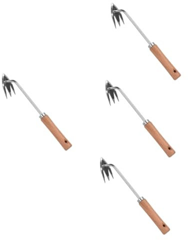 HEMOTON 4 Pièces Outils De Désherbage Extracteur Outils De Jardin Outil D'extraction pour Jardinage Outil De Suppression Poignée Manuel Déracinement Désherbeur Métal