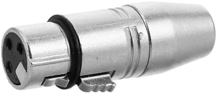 Kisangel Adaptador XLR Femenino Femenino XLR Conector de Audio Reducción de Ruido Diseño Compacto y para Micrófonos Grabadoras y Mezcladoras