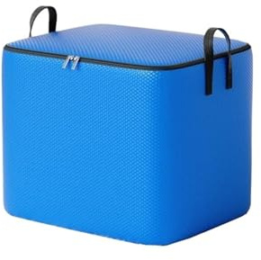 Bolsa de Almacenamiento de edredón de algodón Tridimensional PEVA de 70 x 50 x 25 cm, Transparente, con Estampado de Alta Capacidad, Lavable y Reutilizable.(M)