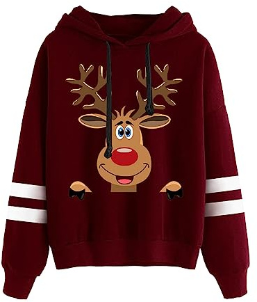 Sudadera De Navidad, Invierno Ugly Manga Larga Ugly Christmas Sweater Talla Grande Originales Divertido Hortera Jersey Navideño Estampado Festivo
