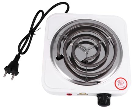 SMASOLO Fornello da Caffè a Testa Singola Portatile 1000w Controllo Temperatura Regolabile, Stufa Elettrica Domestica Compatta Bruciatore a Bobina per Cucina e Campeggio