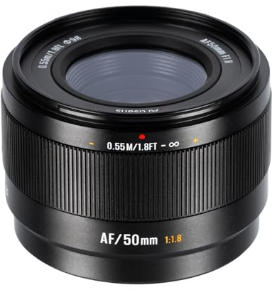 7artisans Obiettivo AF 50 mm F1.8 per FX, obiettivo a distanza focale fissa senza specchio con STM-AF per ritratti su X-T5, X-S20, X-E4 e altro ancora (X-Mount)