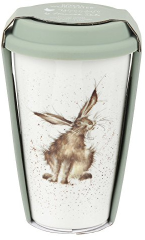 Wrendale WNKE78753-XW Travel Mug, Porcelain, Multi Coloured, 9.5 x 9.5 x 15 cm
