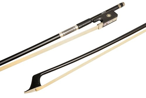 MI&VI CB-720 Classic Carbon Fiber Cello Bow (Size 3/4) with Ebony Frog | Well Balanced | Mongolian Horse Hair - MIVI Music