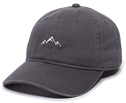 Outdoor Cap Mountain Embroidered Dad Hat â€“ Adjustable Soft Cotton Polo Style Unstructured Baseball Cap for Men & Women, Charcoal