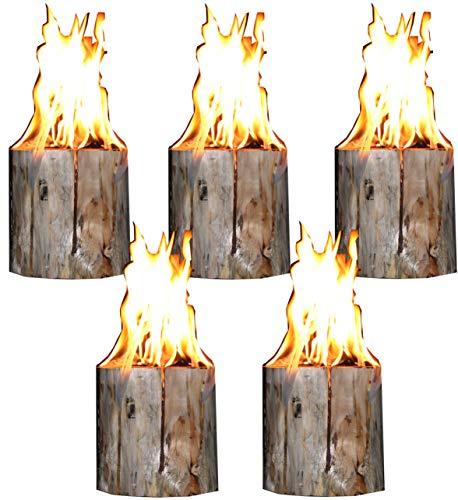Schwedenfeuer 5 Stück Baumfackel Finnenfackel Gartenfackel Fackel H 19 cm D 9-14 cm Brenndauer ca. 40 Minuten pro Stück