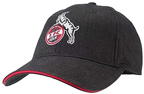1. FC Köln Basecap - Basic Logo - Kappe schwarz Schildmütze Cap - Plus Lesezeichen I Love Köln