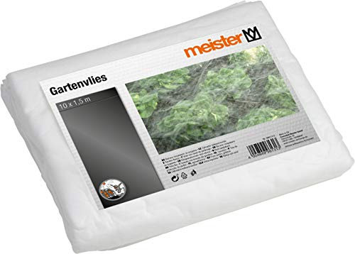 Meister Gartenvlies 10 x 1,5 m - 17 g/m² - PP - Schutz vor Kälte - Luft- & wasserdurchlässig - Geeignet zur Ernteverfrühung - Unterstützt den Reifeprozess / Schutzvlies / Beet-Abdeckung / 9961310