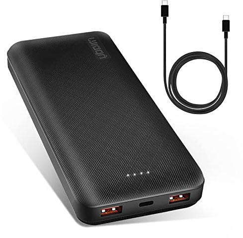 Miady Power Bank 24000mAh PD 20W QC3.0 Powerbank USB C (Input & Output), 3 A Carga Rápida Batería Externa Compatible con iPhone, iPad, Samsung, Galaxy, Tablet, Negro
