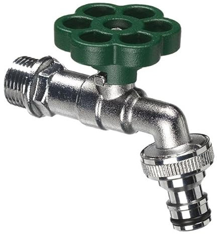 Rubinetto a Sfera per Fontana da Giardino con Fiore Colorato Belfer RUB/029 Verde