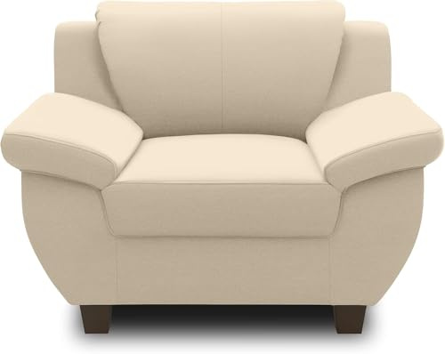 DOMO. collection Panama Sessel, Polstersessel, Einzelsessel, Sofa Garnitur, 3-2-1, beige, 108 cm