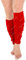 Crazy Chick Bright Neon 80s Dance Ankle Leg Warmers Fancy Dress Accessory-Fluorescent Red