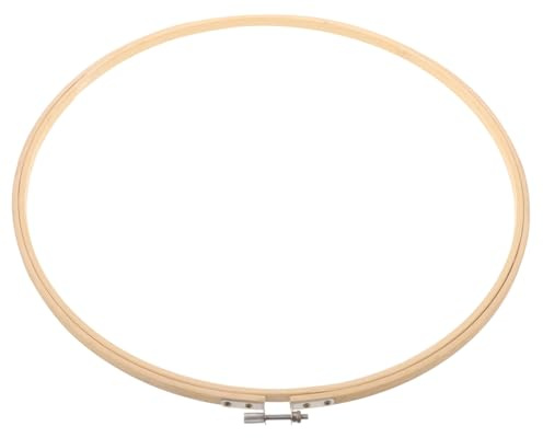 HOLIDYOYO Aro de Bordado de 36 cm Bastidor Círculo para Bordar de Bambú Ajustable para Diy Herramienta de Bordado Para Punto de Cruz y Manualidades