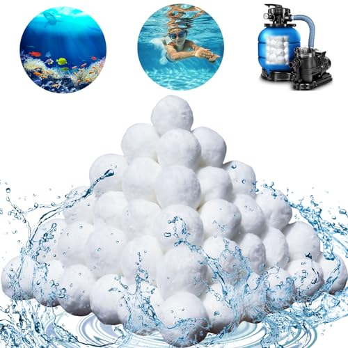 Dljingan Filterbälle Pool, 700g Pool Filterbälle ersetzen 25kg Filtersand, Filterball für Sandfilteranlagen, Schwimmbad, Aquarium, Poolzubehör