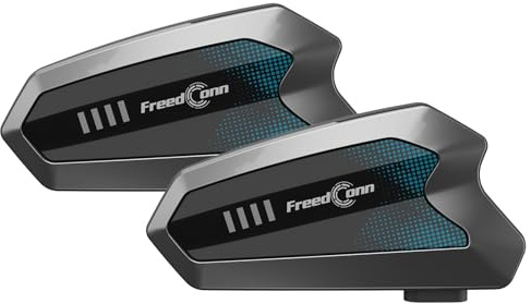 FreedConn Motorcycle Helmet Bluetooth Headset, Hero Motorcycle Communication Systems 2-6 Riders 1500M Motorbike Intercom Call Music Sharing IP67 Waterproof Bluetooth Gifts for Men Riders (Black)