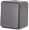 UNITEC Switch AP/FR Aqua Surface-Mounted, Suitable for Wet Rooms, IP54, for Indoor and Outdoor Use, Anthracite, Pack of 1