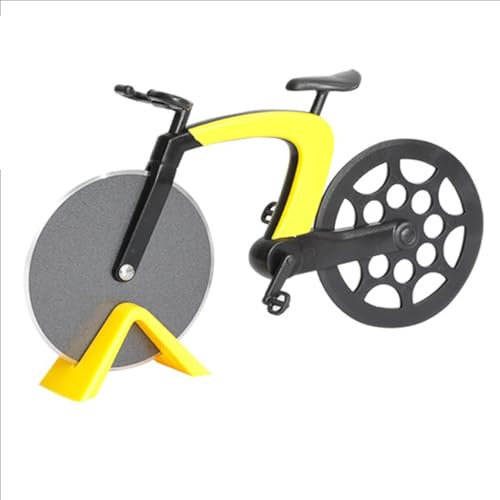 NOPIEJD Pizza Cortador de Acero Inoxidable, Cortador De Pizza De Doble Rueda De Bicicleta De Montaña, Cuchillo De Pizza Para Cortar, Pizza Para Pizza De Pizzería, Crepes Fabricante