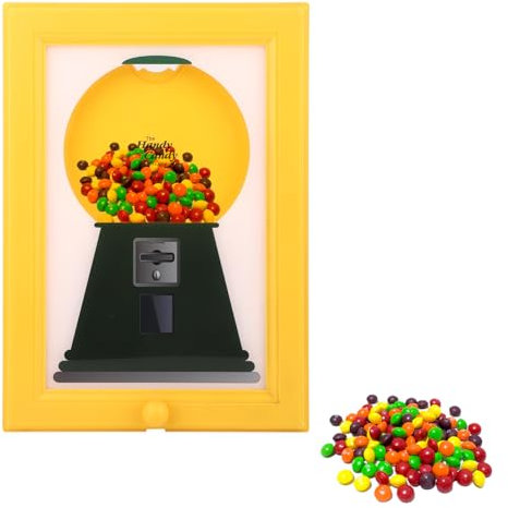 BOXOB Handy Candy Frame, Candy Dispenser Picture Frame Wall Mount Creative Innovative Gumball Machine for Desk Countertop or Kids Adults Office Room Sweet Display