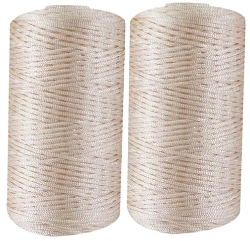 2 Piezas De Seda Para Crochet | Madejas De De Seda | De Nailon Para Crochet | Lino De Hielo Para Sombrero De Sol De Verano, Bolso De Ganchillo Tejido A Mano, Cojín