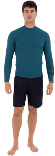 Hurley Chaqueta de neopreno para hombre con textura de 1.5/1 mm, color negro/azul cielo 2026