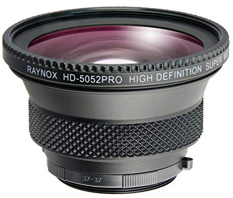 Raynox 0.5X Wide Angle HD Conversion Lens Compatible to The Latest 4K & HDV Camcorders HD-5052PRO
