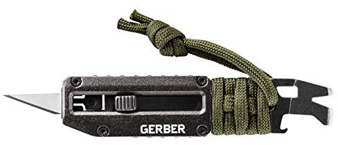 Gerber Gear Prybrid X EDC Multitool Pocket Utility Knife - Razor Knife with Retractable Hobby Blade and Pry Bar - Green