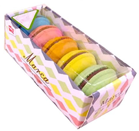 Bontannd 5 st Macaron gummi suddgummi Kawaii brevpapper skolmaterial present till barn