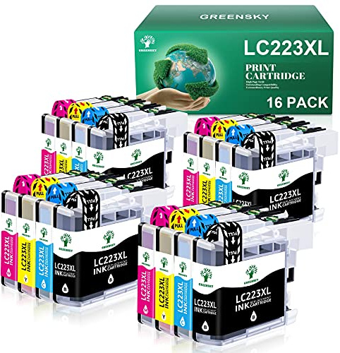 GREENSKY LC223 Cartuchos compatibles con Brother MFC para impresoras Brother DCP, J5320DW, J4120DW, J4420DW, J480DW, J4620DW, J562DW, J4625DW, J680DW