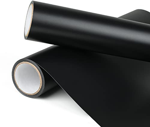 Prime Vinyl 11 Ft Black Vinyl Roll with PET Backing - 30.5 x 335.5 cm Matte Black Permanent Vinyl for Cutting Machine, Home Decal, Cups, Windows