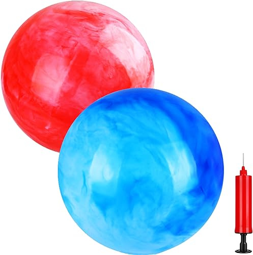 GCQJOQ 2 Pcs Bouncy Balls for Kids, 9 Inch Inflatable Playground Balls