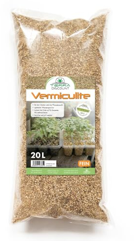 Terra Exotica Vermiculite für Pflanzen – fein 0–3 mm oder grob 0,6 mm – 10 L / 20 L / 50 L zur Auswahl – Substrat-Zusatz für Anzucht, Stecklinge & Bodenverbesserung (20 Liter, Fein)