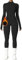 OEAK Damen Sport Jumpsuit Lang Eng Yoga Overall Langarm Rollkragen Playsuits mit Rei?verschluss Nahtloser Fleece gefüttert Bodysuit Einteiler Romper(Schwarz，M)