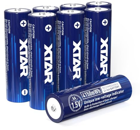XTAR 1.5v lithium aa batteries rechargeable aa 4150mWh (8 * 1.5V AA 4150mWh)