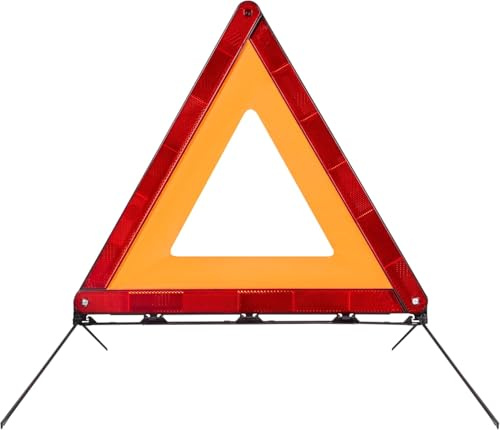 RING Triángulo de advertencia de emergencia aprobado por E con funda, perfecto para conducir en la UE