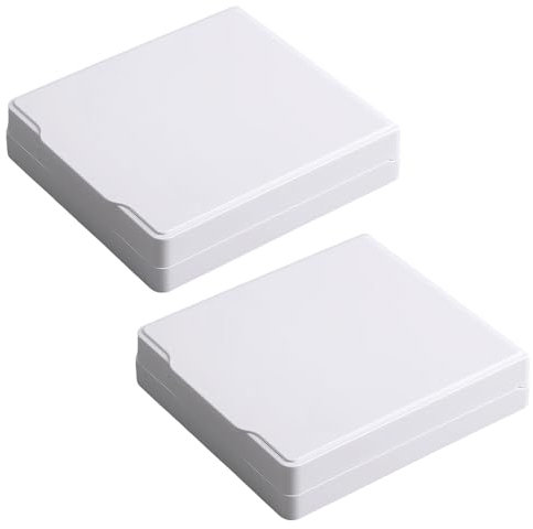 2 Pcs Plug Covers, Waterproof Socket Cover Box, Dustproof Plug Socket Covers, Light Switch Socket Cover Box, Child Proof Single Plug Cover Box, Socket Protector, Suitable for Home Protection (White)