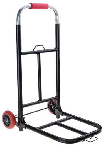 Diable de jardin pliable avec roues stables, idéal pour le travail quotidien