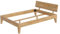 skølm Asgard Massivholzbett 140x200 cm - hochwertiges Holzbett aus Eiche – Bettgestell in Natur lackiert - Bettrahmen 140x200 cm geeignet als Doppelbett - Futonbett