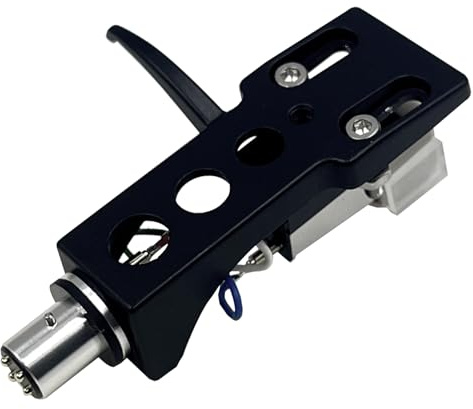 Black All-in-OneTurntable Headshell Kit Compatible with AT3600L, for Magnetic Cartridge Stylus & Mounting Screws, Fit Technics Turntables, Universal 1/2-inch Mount MM HIFI LP Record Player Accessories