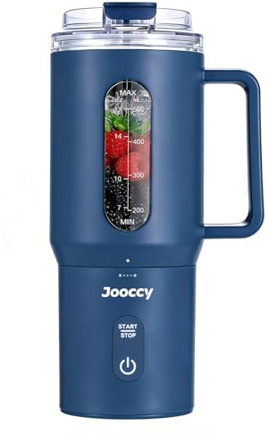 Jooccy 18oz Portable Blender, Cordless Travel Blender for Smoothie with Ice Crushing Blades, Auto Reverse Blending for Smoothie and Protein Shake