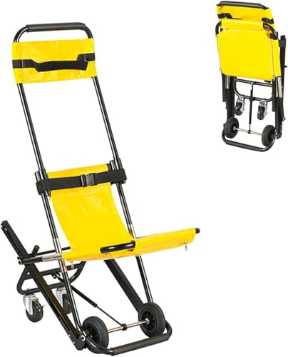Trappstol lyftassistent, 4 hjul akutmedicinsk överföringsenhet, aluminium lätt och vikbar för äldre och funktionshindrade hjälp