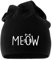 MoonWorks Jersey Beanie Katze Meow MIAU Cat Mütze Bedruckt Herren Damen schwarz Unisize