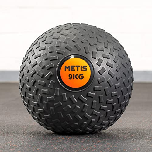 METIS Fitness Slam Bollar– 3 kg till 20 kg | Medicinboll med låg studs – Coreträning | Träningsutrustning för hem/gym - Träningsboll | 9kg