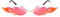 TOYANDONA Flamme Form Brille Sonnenbrille Sonnenbrille Sommer Retro Cat Eye Sonnenbrille Retro Kleiner Rahmen Damen Mädchen Rot